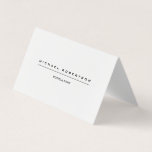 Plain Unique Special Black White Business Card