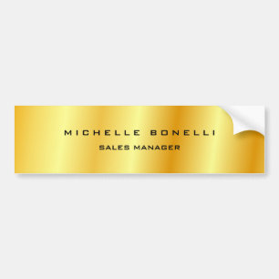 Plain Unique Special Gold Color Background Bumper Sticker