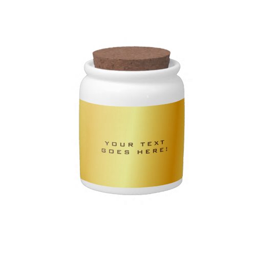 Plain Unique Special Gold Color Background Candy Jar