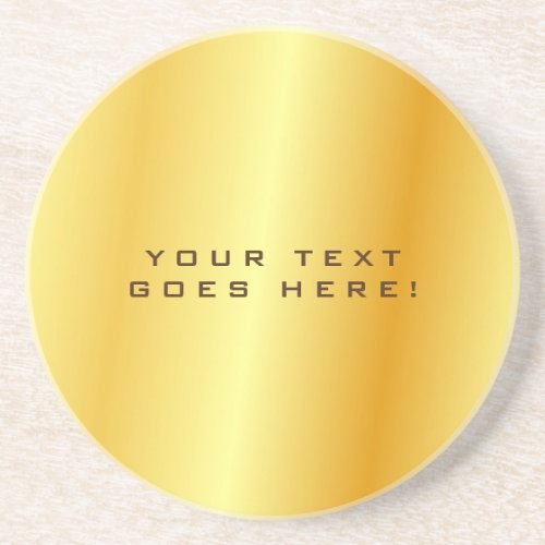 Plain Unique Special Gold Color Background Coaster