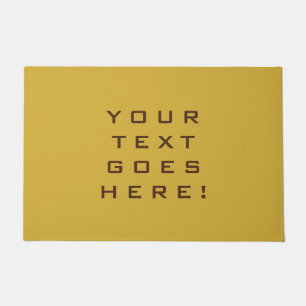 Plain Unique Special Gold Color Background Doormat