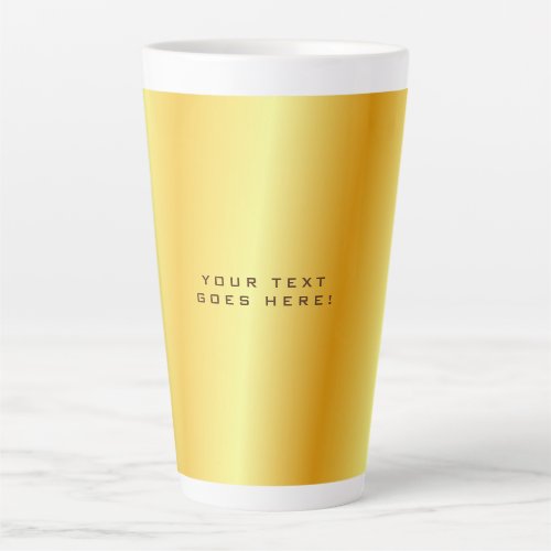 Plain Unique Special Gold Color Background Latte Mug
