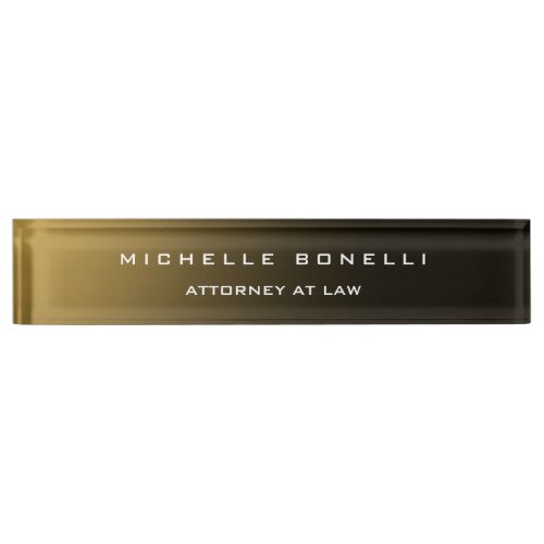 Plain Unique Special Gold Color Background Lawyer Desk Name Plate