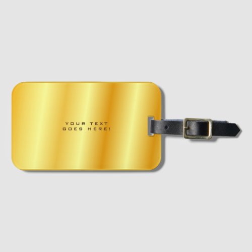 Plain Unique Special Gold Color Background  Luggage Tag