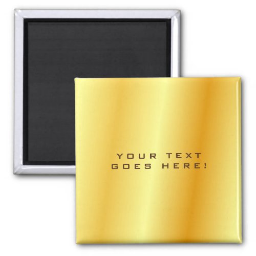 Plain Unique Special Gold Color Background Magnet