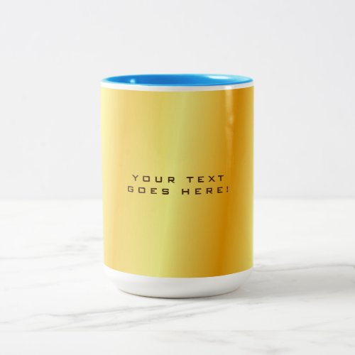 Plain Unique Special Gold Color Background Two_Tone Coffee Mug