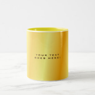 Plain Unique Special Gold Color Background Two-Tone Coffee Mug