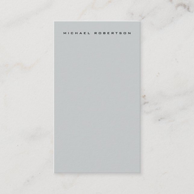 Plain Unique Special Grey Personalized Own Name Enclosure Card (Front)