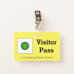 [ Thumbnail: Plain "Visitor Pass" Badge ]