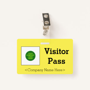 Plain "Visitor Pass" Badge