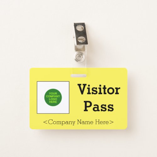 Plain Visitor Pass Badge