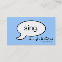 Plain Voice Coach Sing Modern Business Card