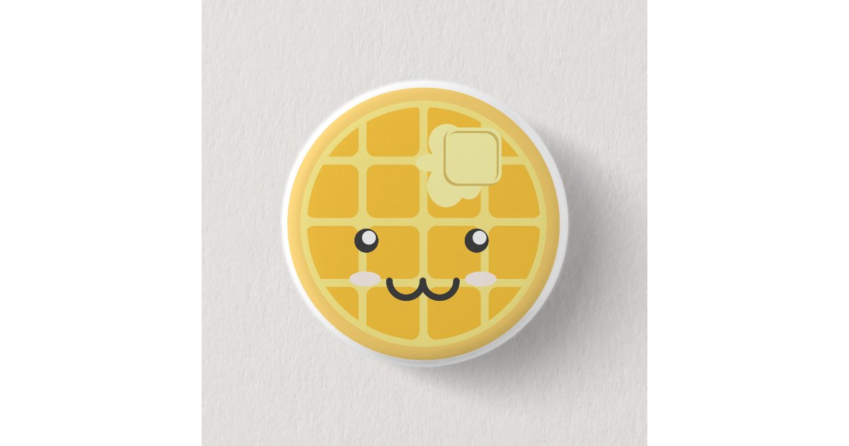 Plain Waffle Button Zazzle