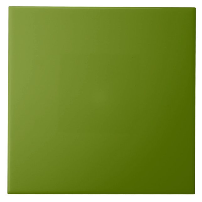 Plain Watermelon Dark Green Ceramic Tile (Front)
