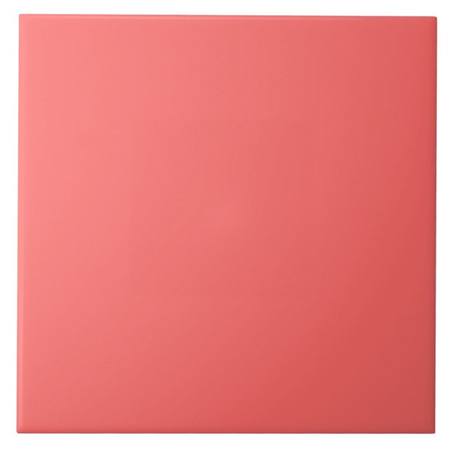 Plain Watermelon Pink Ceramic Tile (Front)