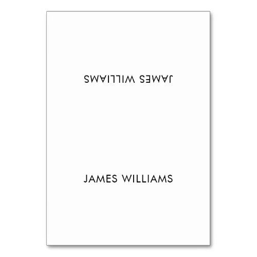 Plain Wedding Place Cards White