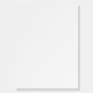 Plain White 18"x24" Wavy Rectangle Blank Wedding Foam Board