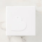 Plain White 1.75" Heart Tag  Blank Business Cards