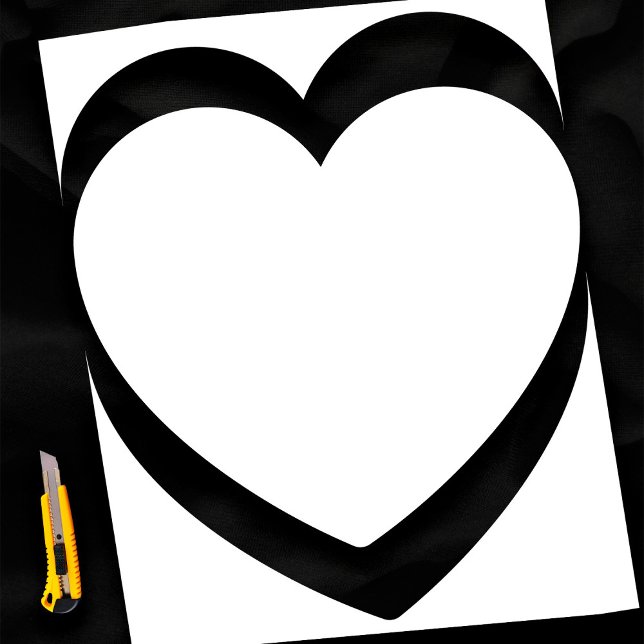 Plain White 24" Love Heart Template Blank Wedding Foam Board (24" wide heart shaped wedding foam board - cut out the shape at home)