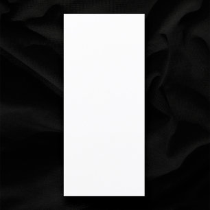 Plain White 4" x 9" Blank Wedding Menu