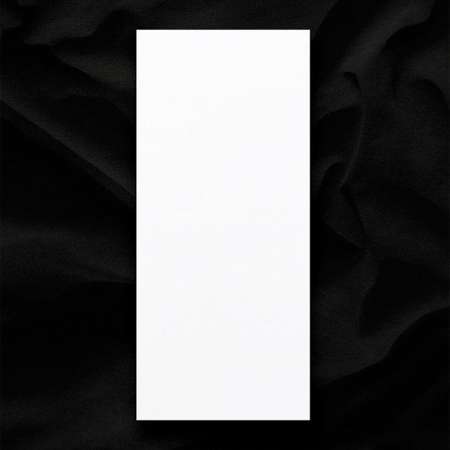 Plain White 4" x 9" Blank Wedding Menu (Plain white 4" x 9" blank wedding menu)