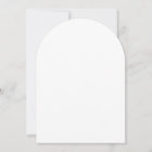 Plain White 5" x 7" Arch Blank Birthday Party