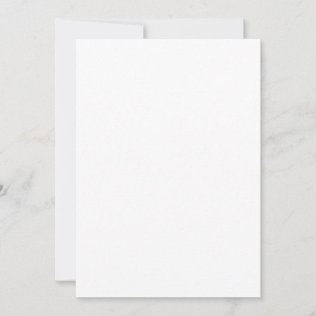 Plain White 5" x 7" Blank Birthday Party Invitation (Front)