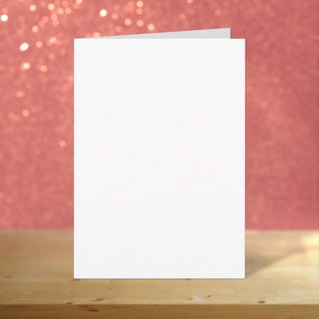 Plain White 5" x 7" Matte Blank Birthday Card (Plain white birthday greeting card, 5" x 7")