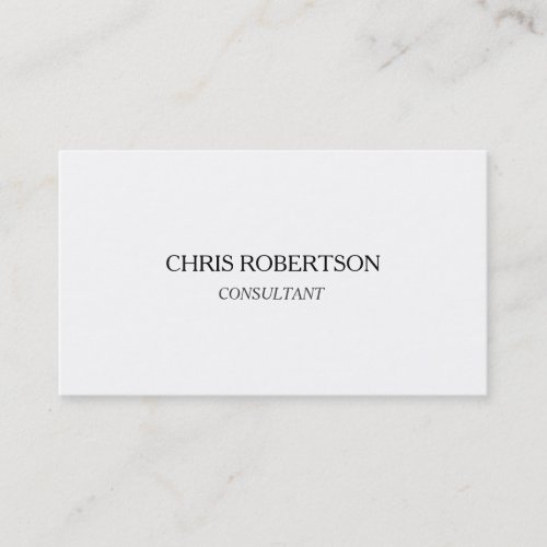Plain White Attractive Two Sided Business Card