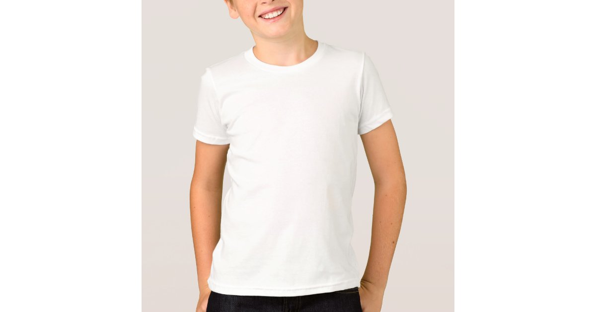 Plain white, black ringer t-shirt for kids | Zazzle