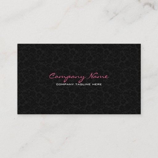 Customizable Plain White &amp; Black Vintage Floral Damasks Business Card Templates