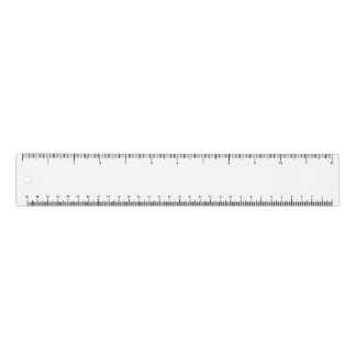 Plain White Blank Back to School 12" Ruler