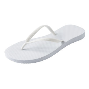 plain white flip flops