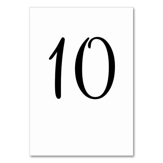 Plain White Chevron Wedding Table Numbers (Front)