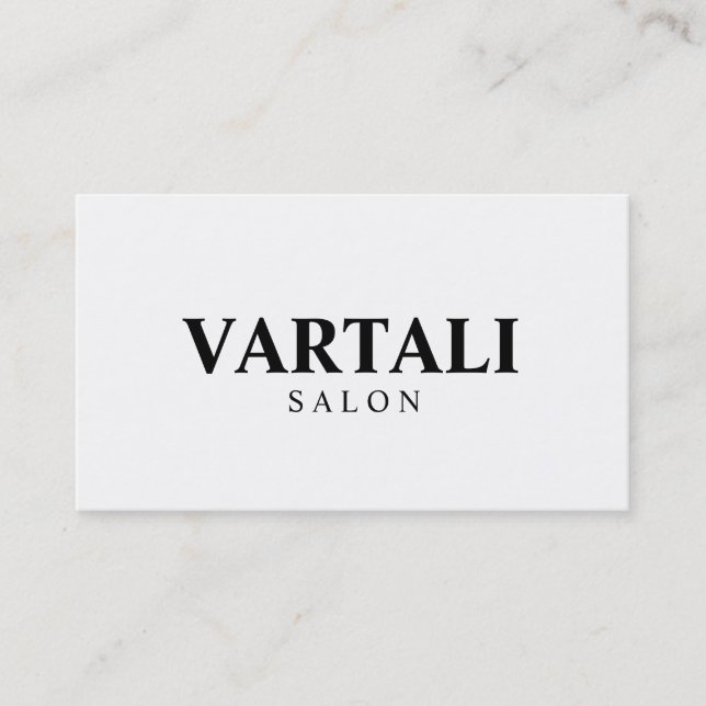 Plain White Classic Business Card (Front)