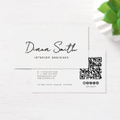 Plain White Clean Modern Minimalist Business Card (Desk)