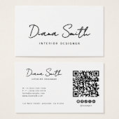 Plain White Clean Modern Minimalist Business Card (Front & Back)