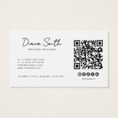 Plain White Clean Modern Minimalist Business Card (Back)