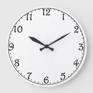 Plain White Clock Face Harrington