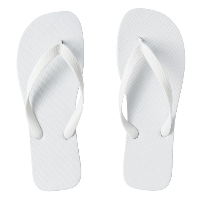 Plain White Flip Flops (Footbed)