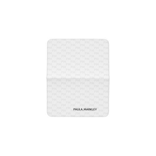Plain White Gray Modern Monogram Pattern Simple Card Holder