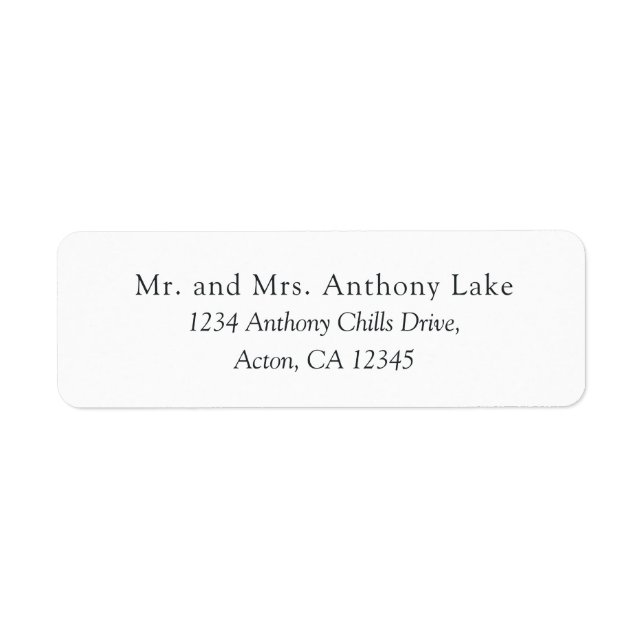 Plain White Label (Front)