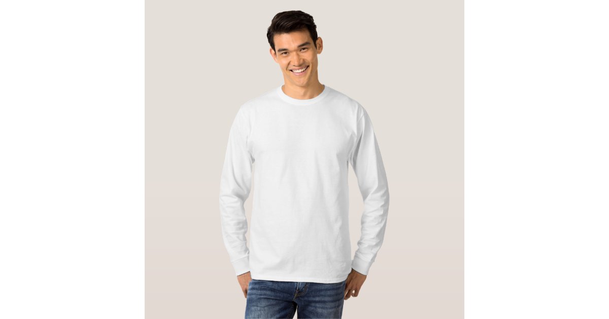 Plain white Long sleeve shirt | Zazzle