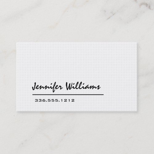 Plain White Minimalist Professional Business Card
