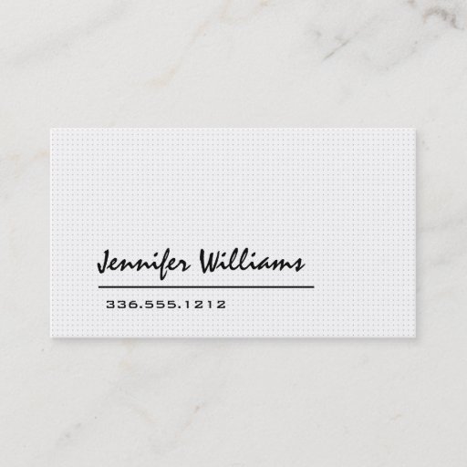 Customizable Plain White Minimalist Professional Business Card