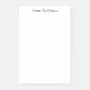 Plain White Minimalist Professional Modern Post-it Notes