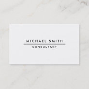 Plain White Professional Elegant Modern Simple Business Card at Zazzle