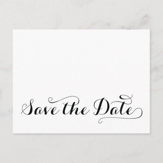 Plain White Save The Dates Postcards (Front)
