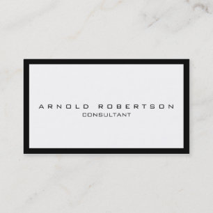 Plain White Stylish Professional Business Card