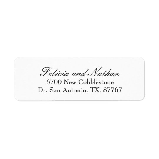 Plain White Wedding Label | Zazzle.com